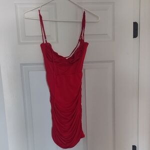 Lucy in the Sky Strappy Red Mini Dress